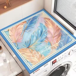 Wasmachine Top Mat - Beschermmat Apparaten - Apparaten Beschermen - Snel Drogen - 60x60 cm - Blauw — thumbnail 1