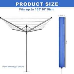 Duurzame beschermhoes voor droogrekken van 600D Oxford, geschikt voor diverse merken zoals Leifheit, Brabantia en Vileda — thumbnail 5