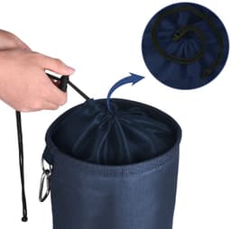 Wäscheklammerbeutel voor 150-200 Wäscheklammern, waterdicht met trekkoord, navy blauw — thumbnail 2