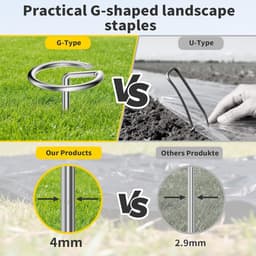 SnelShoppen - 100 Stuks Ø 4 mm Grondankers voor Worteldoek - Duurzaam Tuinaccessoire voor Stabilisatie en Bevestiging van Tuinmaterialen - Ideaal voor — thumbnail 5