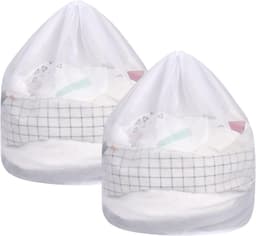 SnelShoppen - Waszak met Trekkoord, 2 Stuks, Fijn Net Duurzaam, 60 x 80 cm, Waszakken voor Wasmachine, Reizen, Delicate Kleding, Bh's, Baby Handdoeken — thumbnail 1