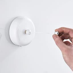 waslijn-wandmontage, uittrekken roestvrij staal, waslijn voor hotel, badkamer, wasruimte, 3 meter, zware belasting (wit) — thumbnail 5