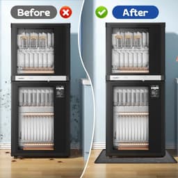 Lekbak Wasmachine - 60 x 65 cm - Siliconen Opvangbak - Opstaande Rand – Lekbak Koelkast Vaatwasser Diepvriezer - Lekbak voor Wasmachine en Vaatwasser - Opvangbak - universele wasmachine lekbak - Wasmachine opvangbak - afvoerbak - Zwart — thumbnail 2