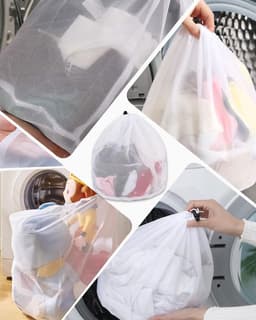 SnelShoppen - 2 Wasnetten voor Wasmachine, 40 x 50 cm met Trekkoord, Fijnmazige Waszak, Herbruikbaar, Voor Babykleding, Ondergoed, Sokken — thumbnail 5