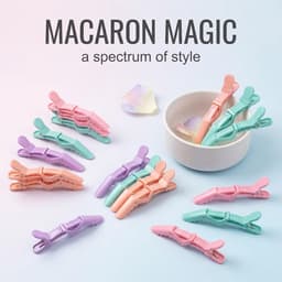 Haarspelden Krokodillenklemmen - Kappersklemmen Stylingklemmen - Haar Stylen Knippen - Antislip Bevestiging - 24 stuks - 4 Kleuren — thumbnail 4