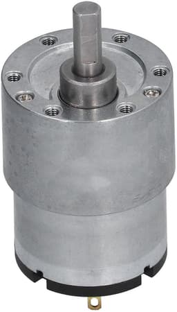 Gelijkstroommotor met tandwieloverbrenging DC12V 320RPM | Ondersteunt rotatie met de klok mee en tegen de klok in D-vormige as van circa 6 mm dik Wikkeling van zuiver koper — thumbnail 1