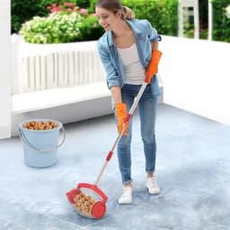 Notenverzamelaar - Opraap Hulp - Tuin Opruimen - Verstelbare Lengte - 15 Liter Tas - Zilver Rood — thumbnail 5
