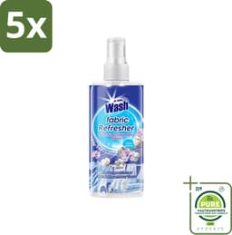 5 x At Home - Wash - Textielverfrisser - Fresh Cotton - Neutraliseert Onaangename Geuren - 300 ml - Grootverpakking - Textielverfrisser - Katoengeur - Geur Neutraliseren - Kleding Verfrissen - Stoffen Verfrissen — thumbnail 1