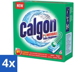 4 x Calgon - Wasmachinereiniger - Tegen Kalk - 15 Tabletten - Wasmachine Reiniger - Kalk Verwijderaar - Wasmachine Tabletten - Wasmachine Onderhoud - Wasmachine Bescherming — thumbnail 1