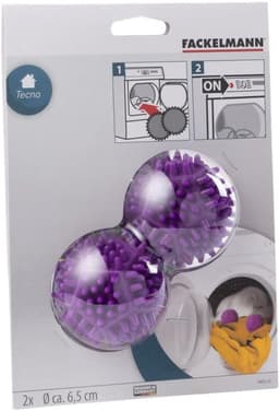SnelShoppen - Drogerballen FLUFFY voor wasdrogers, 2 stuks, pluizige was, kleur Berry, ideaal voor huishoudelijk gebruik, wasaccessoires voor een bete — thumbnail 2