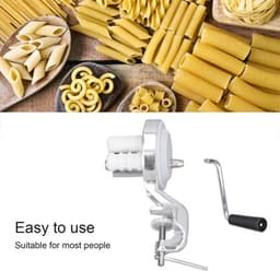 Macaroni-machine - pasta-machine van aluminiumlegering met krukas - compact en draagbaar, buiten gebruik - eenvoudig voor de meeste mensen — thumbnail 5