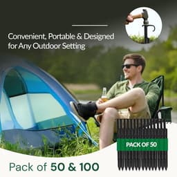SnelShoppen - 50 Stuks AquaPIN Gartenschlauch Anker Bodenspies voor Tropfschlauch en Perlschlauch - Duurzaam Plastic, 180mm, Anti-Pull Mechanisme, Tui — thumbnail 4