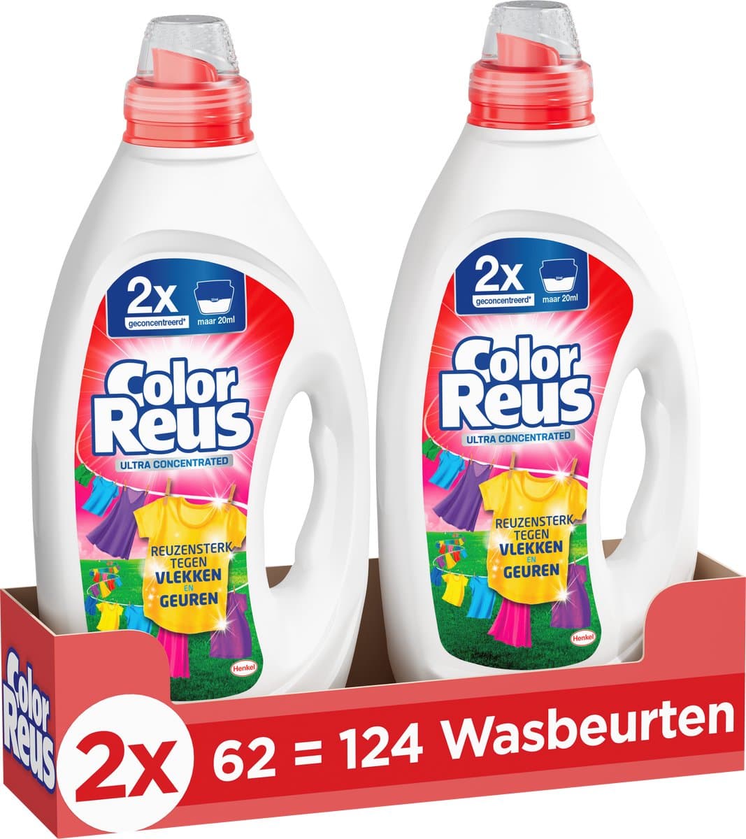 Color Reus Ultra Concentrated Gel Wasmiddel | 2 x 62 wasbeurten | 124 wasbeurten | Voordeelverpakking — afbeelding 1