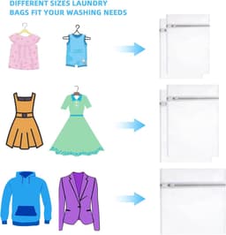 Wasnetzakken, 5 stuks waszakken, wasmachine, wasmachine, wasmachinenet voor delicate blouse, sokken, ondergoed, lingerie, babykleding — thumbnail 4