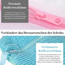 Schoenwaszak voor de wasmachine, 2 stuks, ideaal voor sneakers en sportschoenen, beschermt zowel schoenen als wasmachine tijdens het wassen — thumbnail 2