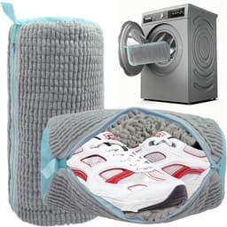 Thijox - Set van 2 Waszakken voor Schoenen, Herbruikbaar en Anti-Vervorming, 360° Schoonmaak met Verborgen Ritssluiting, Polyester-Nylon, 39 x 19 cm, — thumbnail 1
