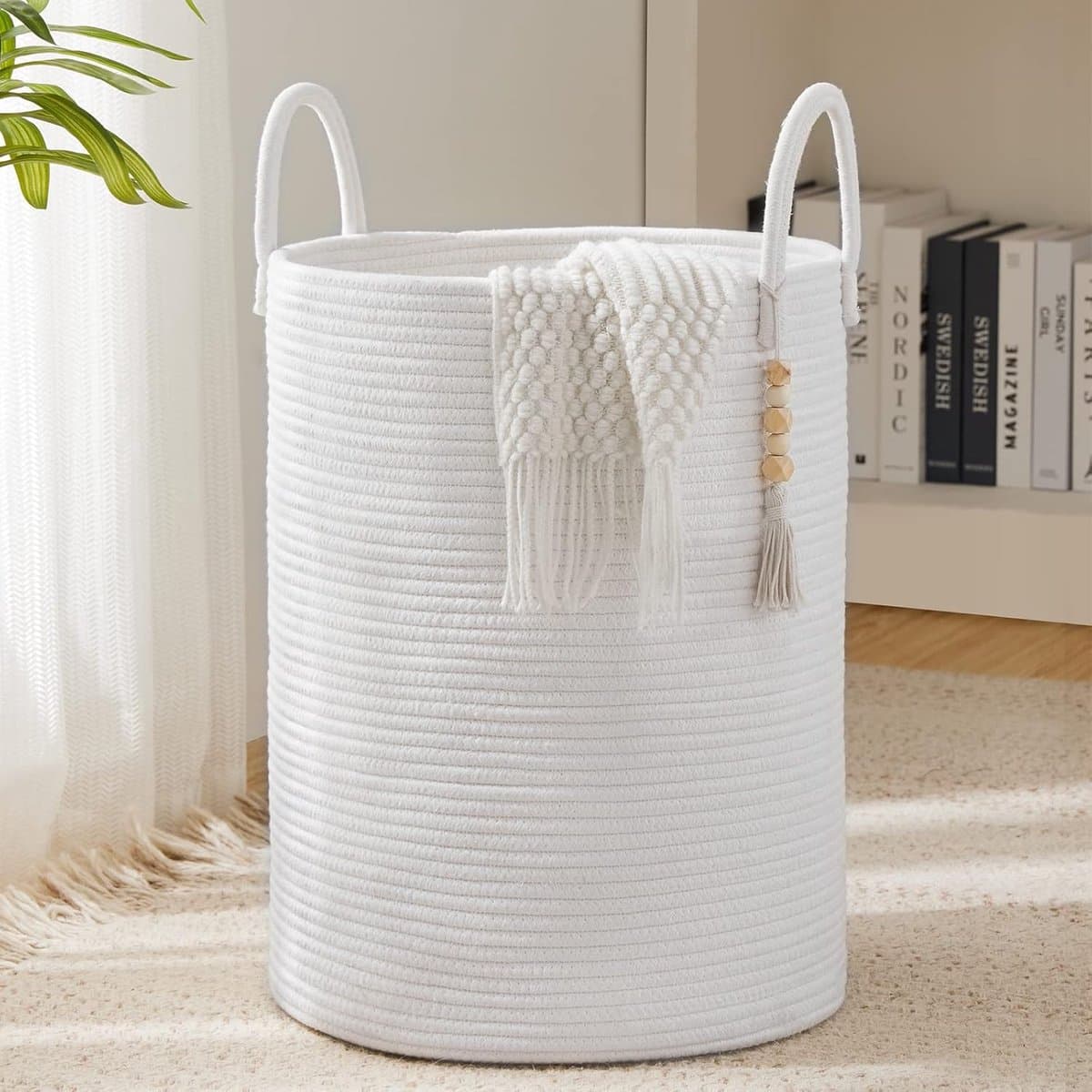 heupwasmand - Wasmand - Katoen - Handgeweven Design - Groot Opslagvermogen - Voor Huishoudelijk Gebruik — afbeelding 1