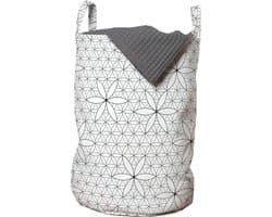 New Bed, Opbergmand kinderkamer met Alchemie Levensbloem Herhaling, Speelgoedmand kinderen met Handvatten en Koordsluiting - Speelgoedkist- Wasmand Kinderkamer - Wasbox - 33 x 48 cm