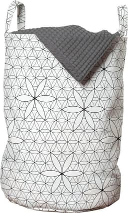 New Bed, Opbergmand kinderkamer met Alchemie Levensbloem Herhaling, Speelgoedmand kinderen met Handvatten en Koordsluiting - Speelgoedkist- Wasmand Kinderkamer - Wasbox - 33 x 48 cm — thumbnail 1