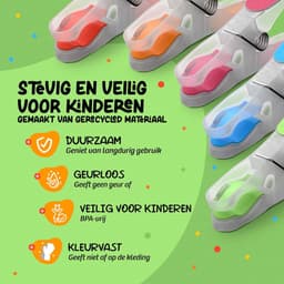 Wasknijpers met Siliconen, 20 Stuks, Multicolor - Zachte Grip Laat Geen Afdrukken Achter, Weerbestendig, Ideaal voor Delicate Kleding, 8,4 x 4,4 x 1,6 cm — thumbnail 2