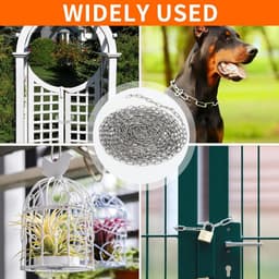 Ketting van RVS, 1.5 mm, 6 m, Geschikt voor Hangen, Hond, en Anker, Duurzame en Sterke Linkketting voor Diverse Toepassingen — thumbnail 5