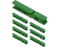Wasknijpers, 100 stuks kleurrijke houten knijpers met sterke grijpkracht voor foto's, kleding, decoratief knutselwerk, groen
