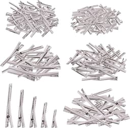 Haarspeldjes Krokodil - Enkele Prong Clips - Haar Styling - Roestbestendig Metaal - 270 Stuks - Zilver — thumbnail 1
