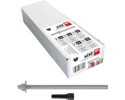 Draadstang M8x110mm - Ankerstang RVS - Bevestigen in Steen - Roestvrij Staal A4 - 10 stuks - Zilver