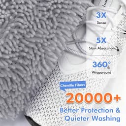Dailygoods- Schoenreinigingszak 360° rondomreiniging - Waszak voor schoenen - Herbruikbare waszak - 3D-netweefsel - Chenille-vezels - Effectieve vlekverwijdering — thumbnail 5