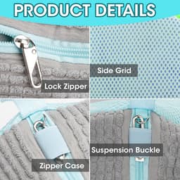 Dailygoods- Schoenwaszak Set van 2 - Herbruikbaar - Robuuste Waszak - 40 x 20 cm - Met Ritssluiting - Perfect voor Schoenbescherming — thumbnail 4