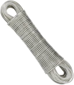 Dailygoods- Waslijn Extra Sterk - Waslijn met Stalen Kern - Roest- en Corrosiebestendig - Geschikt voor Buitengebruik - Capaciteit 120 kg - 4 mm Dikte - Wasdraad — thumbnail 1