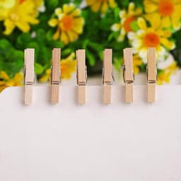 Houten Kleding Klemmen - Mini Knijpers - Ambachten Versieren - Natuurlijke Houtkleur - 1000 Stuks - Natuurlijk — thumbnail 2
