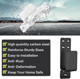 Dailygoods- Deurbarricade Set van 2 - U-beugel Houder - Koolstofstaal - Eenvoudige Installatie - Voor Garage/Barn - Versterkt Deurbeveiliging - Deurbeschermer — thumbnail 3