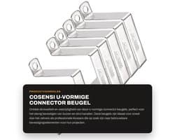 Dailygoods- Connector U-vormige Beugel 78 x 82mm - Buisbandklem - Roestvrij Staal - Corrosiebestendig - Duurzaam - Hoogwaardige Materialen - Buisklem