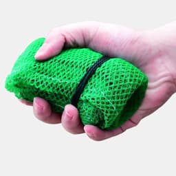 Visnetzak - Vangnet met koord - Vissen en buiten - Snelle afvoer mesh - 60 x 40 cm - Groen — thumbnail 2