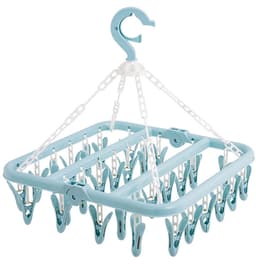 Dailygoods- Washanger Winddicht - Opvouwbaar Droogrek - 32 Clips met Antisliptanden - Lichtgewicht Hanger - Geschikt voor Camping - Ruimtebesparend Ontwerp - Waslijn — thumbnail 1