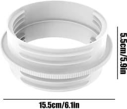 130/150mm Universele Airco Slang Koppeling | 17x17cm Hitbestendige Adapter Met Luchtdichte Afdichting | 5.9 Inch Verlengstuk Voor Mobiele Airco Uitlaat | Ventilatieleiding Raamunit Accessoire | Eenvoudig Te Monteren Zonder Gereedschap| Cyslmuk® — thumbnail 5