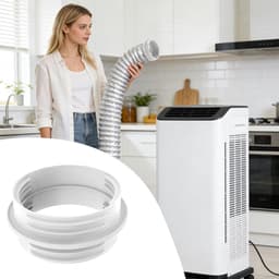 130/150mm Universele Airco Slang Koppeling | 17x17cm Hitbestendige Adapter Met Luchtdichte Afdichting | 5.9 Inch Verlengstuk Voor Mobiele Airco Uitlaat | Ventilatieleiding Raamunit Accessoire | Eenvoudig Te Monteren Zonder Gereedschap| Cyslmuk® — thumbnail 4