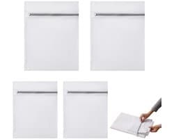 Dailygoods - set van 4 waszakken voor delicate was 30x40 cm en 40x50 cm – herbruikbare wasnetten met ritssluiting – voor lingerie, ondergoed, sokken en fijne kleding