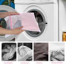 Dailygoods- Wasnet 5 Stuks - Fijnmazig Beschermnet - Waszakken met Ritssluiting - Opvouwbaar - Polyester - 3 Maten (30x40 cm, 40x50 cm, 60x60 cm) - Waszak — thumbnail 5