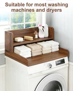 Wastafelblad met plank - Wasmachine verhoger - Ruimte Organiseren - Waterproof en krasbestendig - 60 x 60 x 30 cm — thumbnail 5