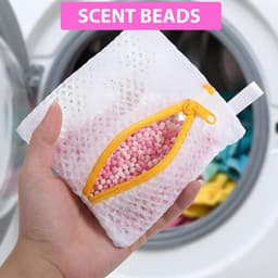 Dailygoods - 10 mini-wasnetten, waszakken met antiaanbaklaag voor wasmiddelcapsules, duurzame opbergzakken van polyester voor geurparels, wasorganizer voor reizen, ter bescherming van gevoelige stoffen — thumbnail 2