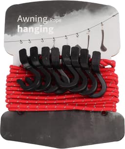 Hangende Waslijn - Reis Waslijn - Buiten Drogen - Reflecterend Touw - 4 Meter - Rood — thumbnail 1