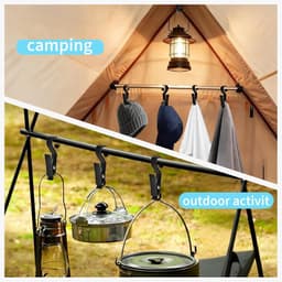 12 stuks hoogwaardige grote droogclips, campinghaken, handdoekclips, haken, tent buiten, geschikt voor campingverlichting, kleding, handdoeken — thumbnail 4