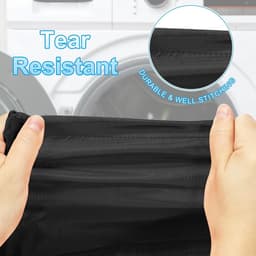 Polyester waszak, 2 stuks 25,4 cm x 20 cm zware reistas met trekkoord, scheurbestendig, opslag voor vuile kleding voor reizen, kamperen, college slaapzaal, zwart — thumbnail 5