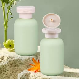4 stuks reisflessen, reiscontainer, 100 ml, reisfles voor vliegtuig met zelfklevend etiket voor draagbare reisflessen, shampoodispenser voor handen — thumbnail 4