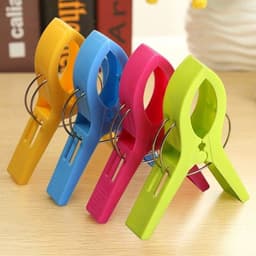 Strandhanddoekclips 12 Stuks - Grote Wasknijpers - Antislip Ontwerp - Lichtgewicht - Multifunctioneel - Stevige Draagbare Clips - Handdoekclips — thumbnail 3