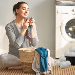SnelShoppen - 6 Herbruikbare Wol Droogballen voor Wasdroger - Handgemaakte Wasverzachter, Vermindert Droogtijd en Kreukels - Duurzaam en Milieuvriende — thumbnail 3