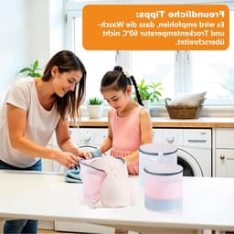 Set van 3 Wasnetten voor Bh's en Ondergoed - 18 x 20 cm Herbruikbare Waszakken met Verstevigde Rits voor Kleding en Sokken — thumbnail 3