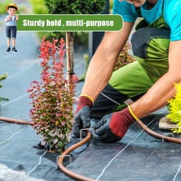 SnelShoppen - Pack van 110 Gegalvaniseerde Stalen Grondankers Tuinpinnen 150 x 40 x 3 mm met Handschoenen Anti-roest voor Onkruiddoek, Tuinfleece, Cam — thumbnail 2